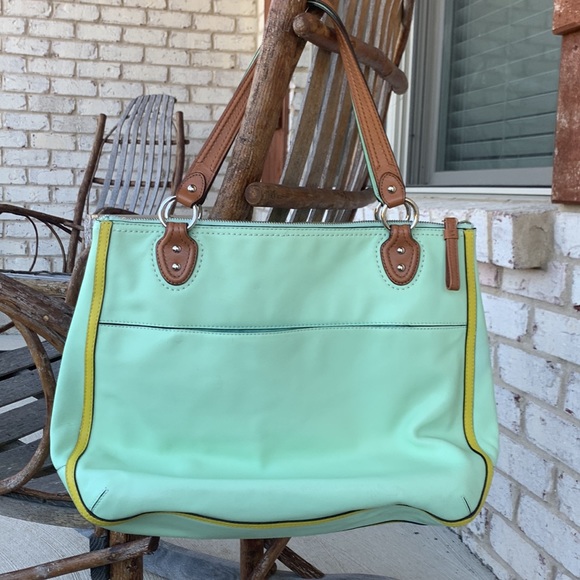 Coach Hallie Candied Aqua Handbag - Picture 5 of 10